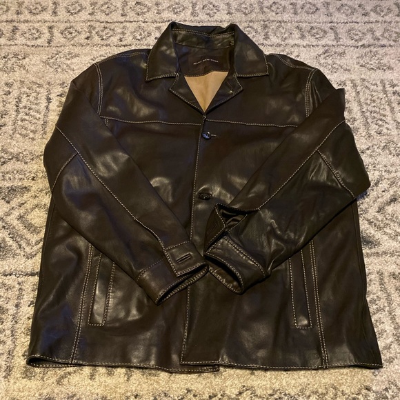 Marc New York brown leather jacket - Picture 4 of 7